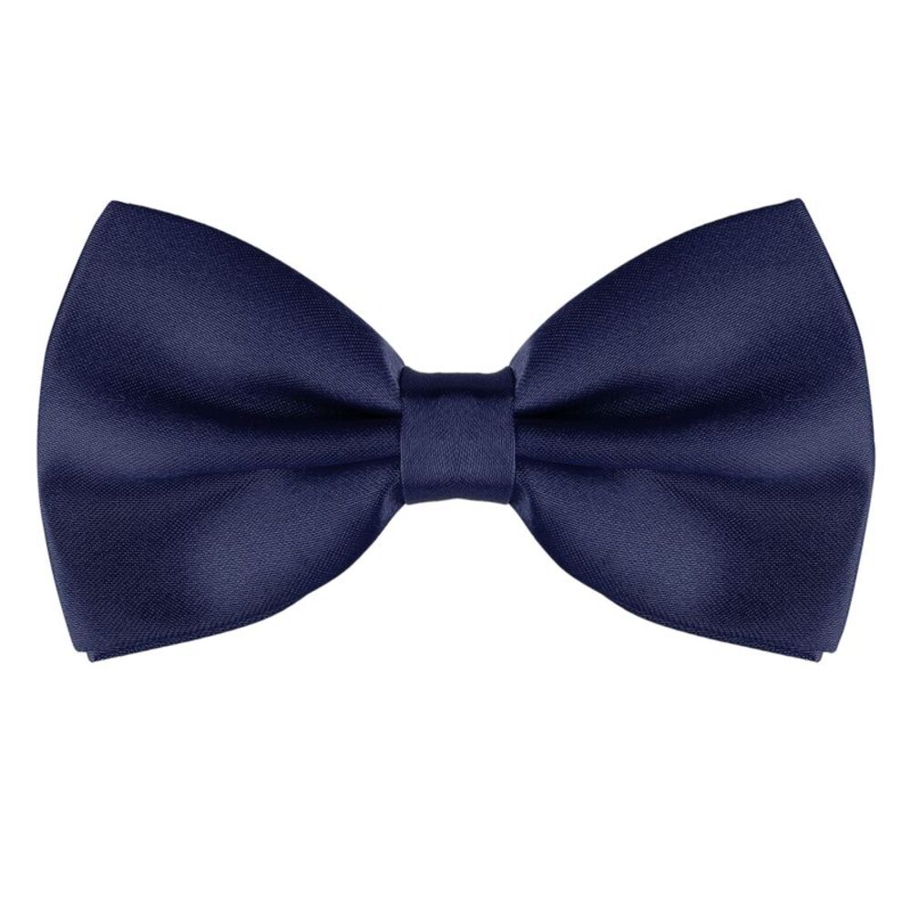 Pre-tied Solid Adjustable Bowtie Classic Tuxedo Wedding Bow Ties Dark Blue